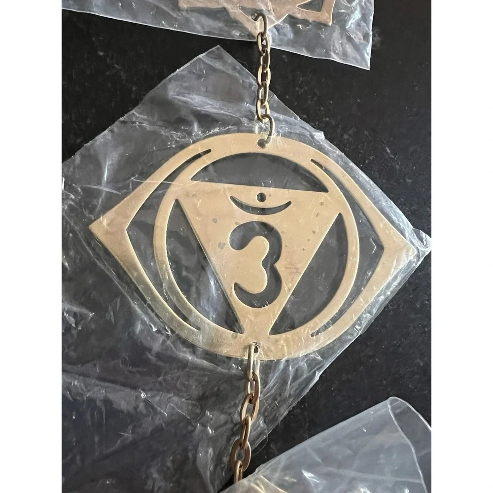 Chakra Boho Yoga Metal Wall Hanging Art Meditation Ornament with 7 Symbols 39.5